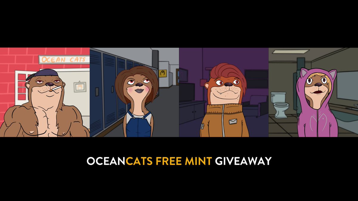OceanCats NFTs are coming. Get whitelisted for the first round at oceancats.club/getwhitelisted 

Join a community building an animated series where everyone is an otter ;)

#Solana #NFT #SolNFT #NFTs #FreeMint #FreeMintNFT #Giveaway #Otters
