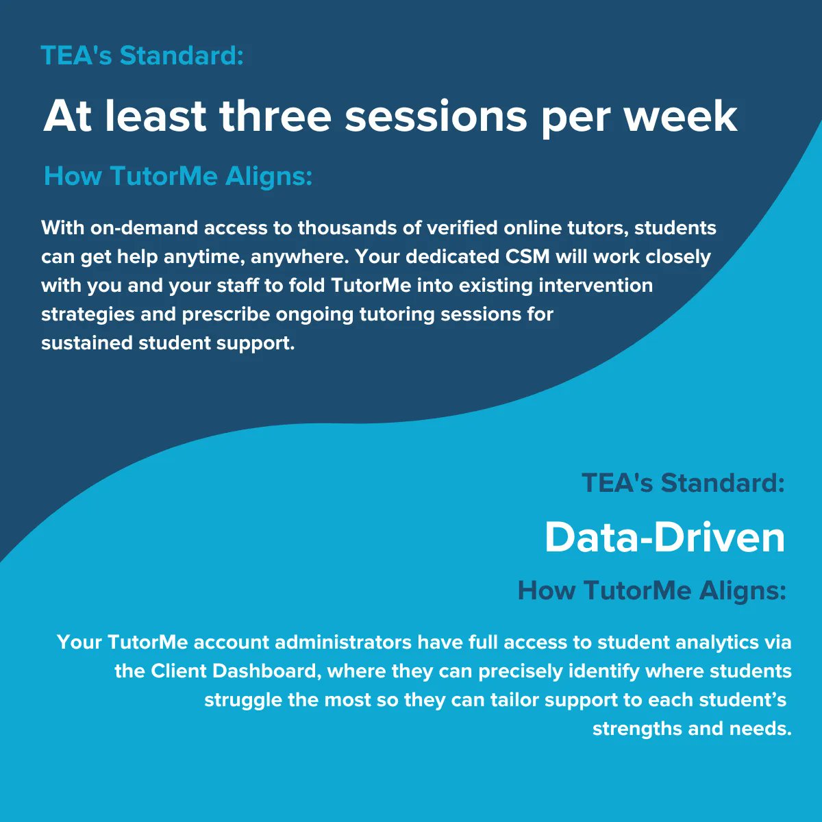 TutorMe is TEA-approved. What does that mean? It means we're here for you, Texas educators! If you're looking for an on-demand partner to support your implementation of high-impact tutoring, we're ready for you! Contact us today to get started: buff.ly/3SmK2PY.