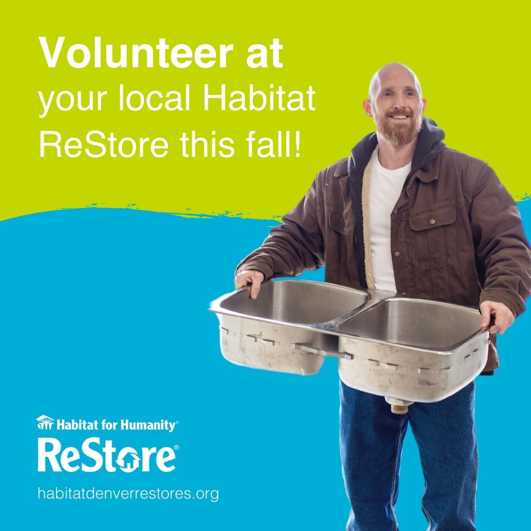 DenverReStores's tweet photo. Want to make a difference? Volunteer at your local ReStore! You’ll save home goods from the landfill and help Habitat’s mission to build homes in our city. https://t.co/GiOMB5knk9