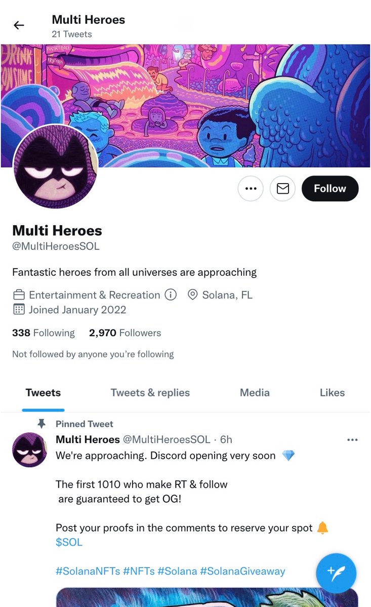 MISTERHIPP's tweet photo. Looks like @MultiHeroesSOL is stealing my artwork to sell NFTs. I don’t sell NFTs. If I did I certainly wouldn’t use licensed characters owned by scary corporations. https://t.co/0Ks7sQ4m3n