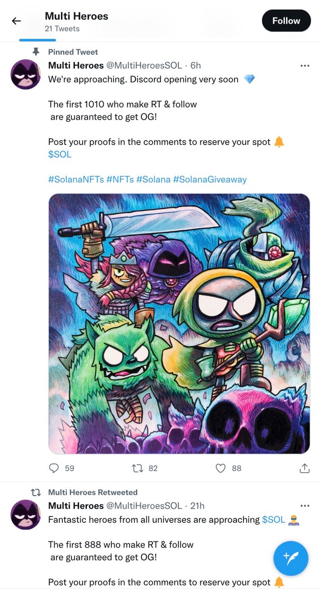 Looks like @MultiHeroesSOL is stealing my artwork to sell NFTs. I don’t sell NFTs. If I did I certainly wouldn’t use licensed characters owned by scary corporations.