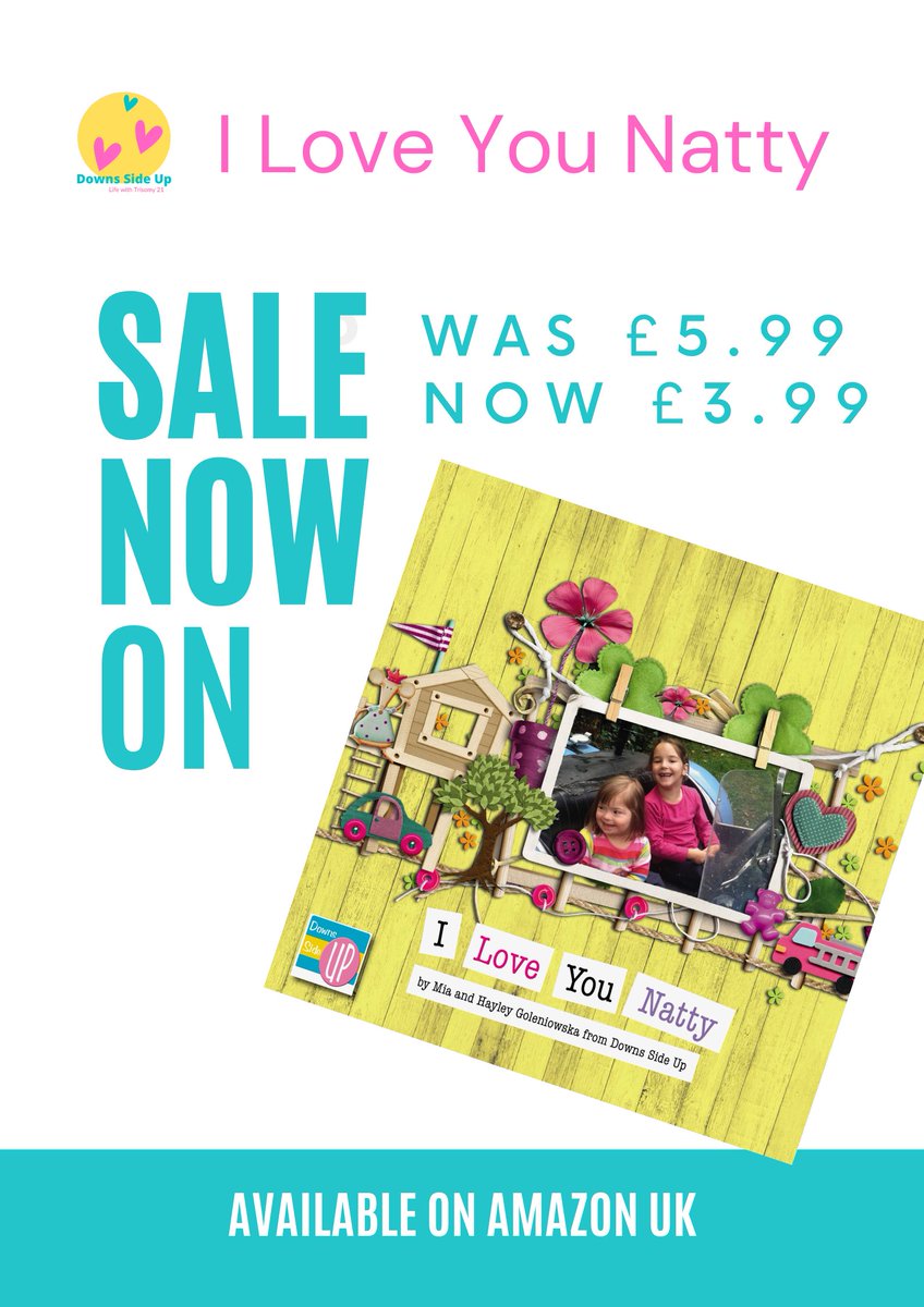 We've slashed the price of our book for children, I Love You Natty this #downsyndromeawarenessmonth! 
Have you got your copy? Available here: amzn.to/3Ci2dPI

#book #downssyndrome #siblings #DS #kidslit <a href="/LoveYouNatty/">Downs Side Up</a>