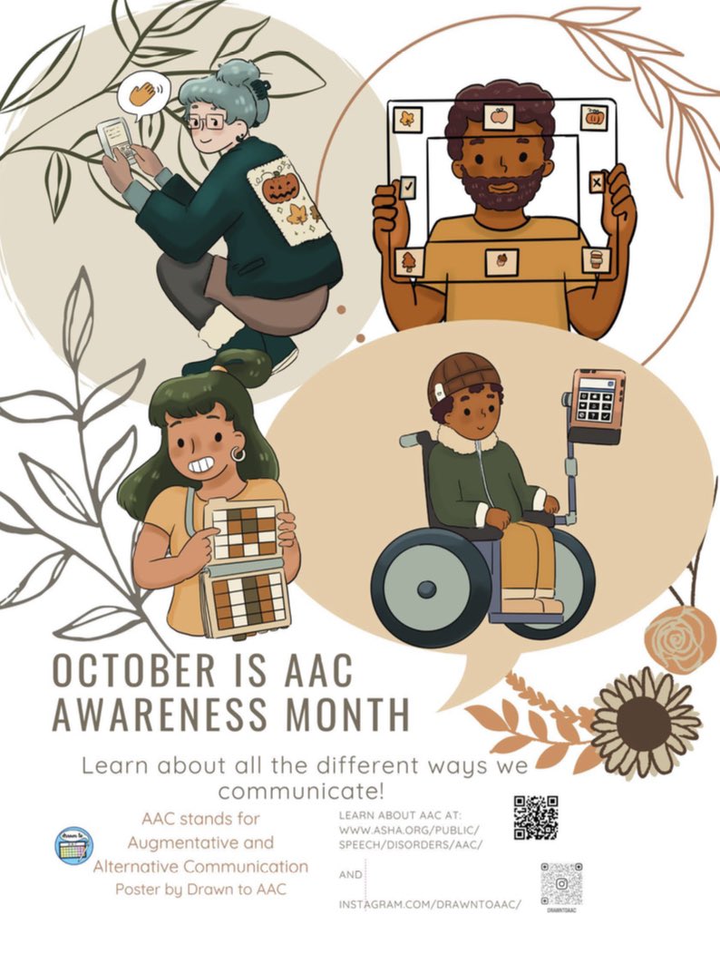 MissMarisaSLP's tweet photo. October is AAC Awareness Month! Let’s celebrate and learn about all of the different ways our students can communicate. #aac @CopperHillES https://t.co/IZIujZYgAf