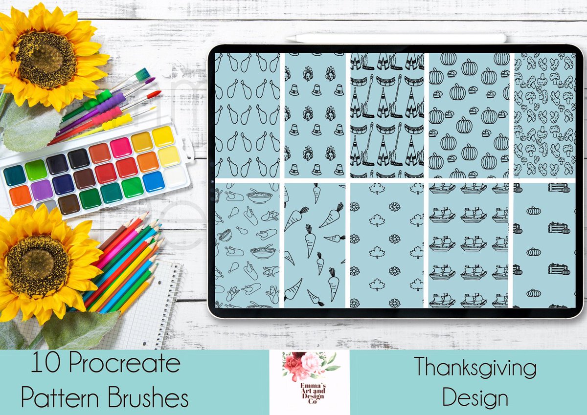 EmmaArt76030888's tweet photo. Excited to share the latest addition to my #etsy shop: Thanksgiving seamless Procreate Brush Bundle, Seamless Pattern, Thanksgiving Procreate Repeat Pattern, #halloween #procreatedownload #procreatebundle #procreate #procreatebrush #procreatepattern https://t.co/mLyElv93uY https://t.co/T3xQMMtqEM