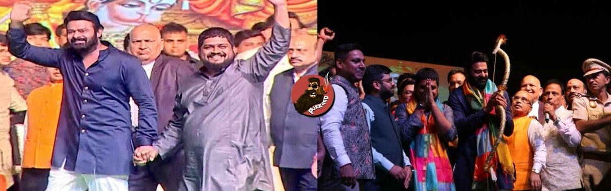 Fukkaard's tweet photo. #Prabhas at Delhi shutting up the mouths of Boycott gang 🤫🔥

#IWillWatchAdipurush #Adipurush https://t.co/etqmy3OVXB
