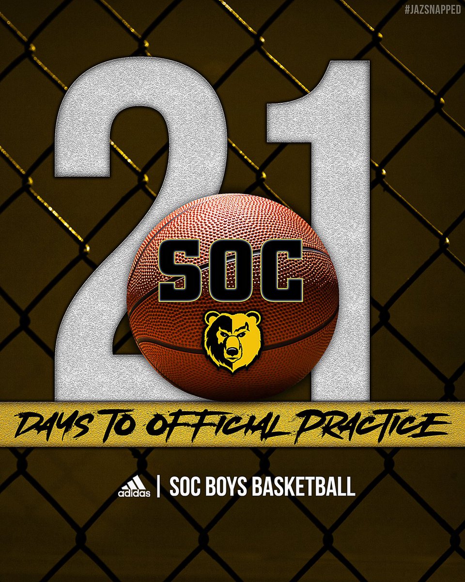 SOC_boysbball's tweet photo. We are officially 3 weeks away! 🐻🏀
#TheMecca #Socbasketball 

@soc_athletics @Coach_Wheatfall @XavierCato1 @YabariJones @TreyJackson0 @KRich2007 @SydelleNicole @JazTheShooter https://t.co/cc8aROanR1