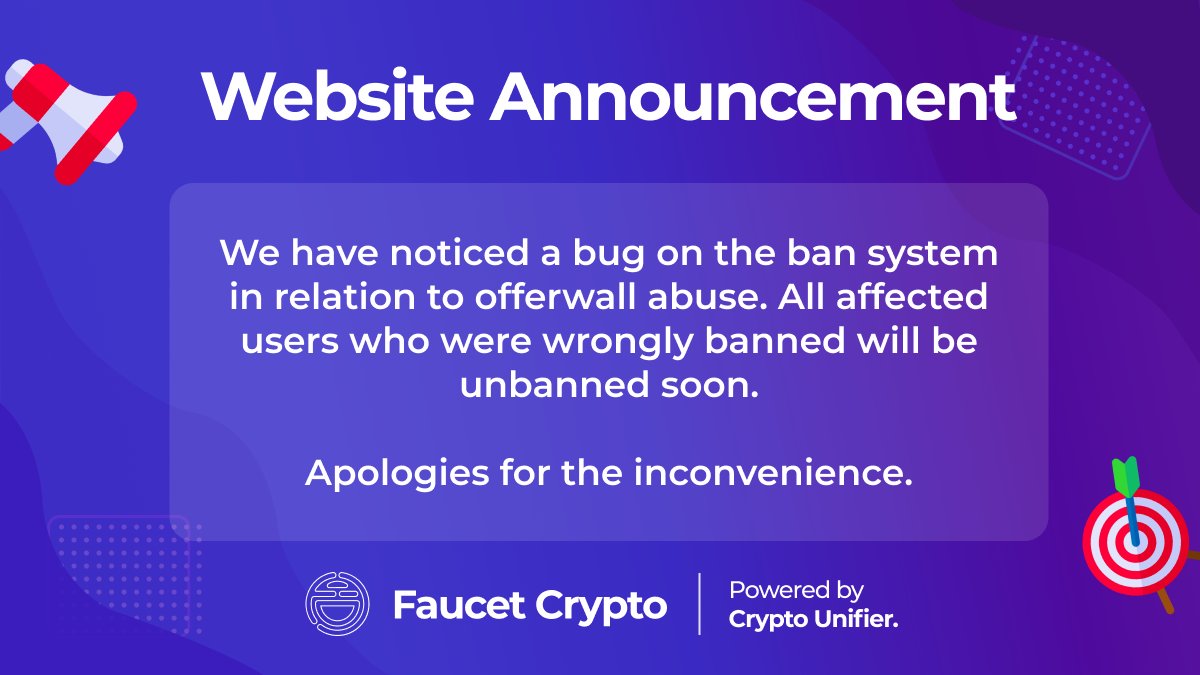 faucetcryptocom's tweet photo. 🚨 Website Announcement | 5th Oct, 2022. https://t.co/HZD2rWaX2Y