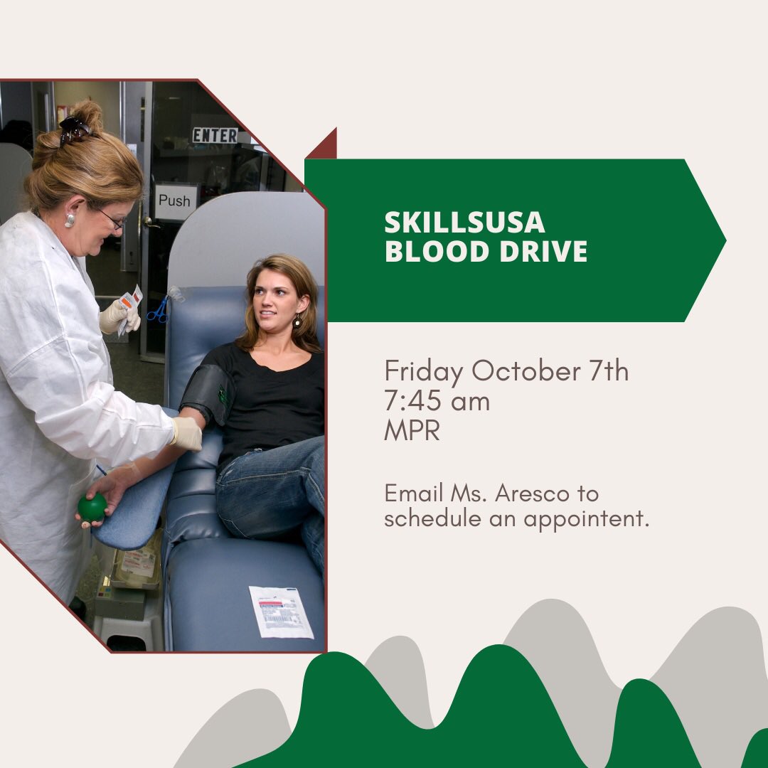 HowellCheneyTHS's tweet image. #CheneyTech- You can help save up to 3 lives with your 1 donation! Sign up today to reserve your spot! 🩸🩸💉