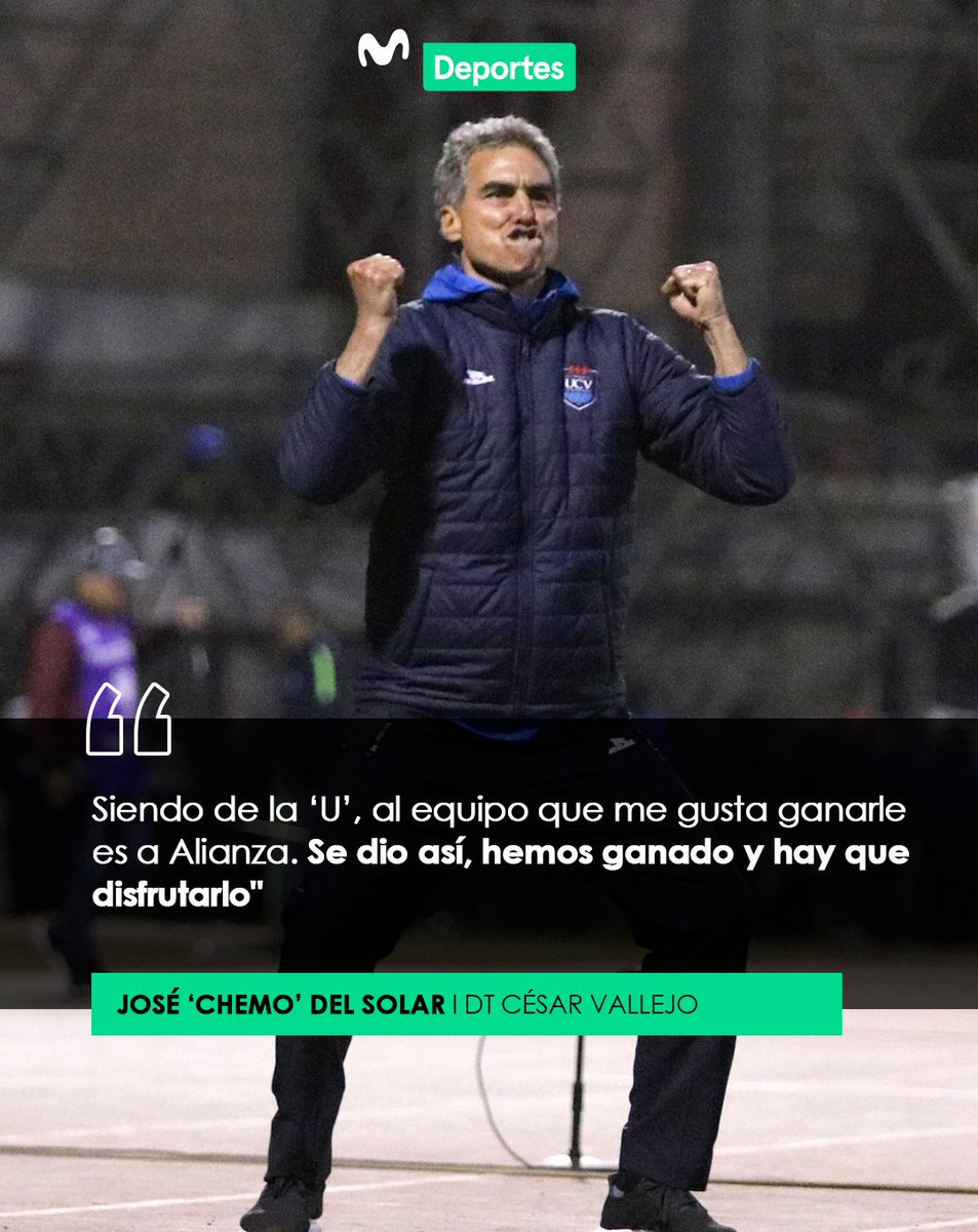 MovistarDeporPe's tweet photo. El entrenador de la Universidad César Vallejo explicó el principal motivo por el que tuvo una eufórica celebración en la victoria de su equipo frente a Alianza Lima. 🎙️⚽

📸 Edson Ochoa https://t.co/EfFzfFNSdt