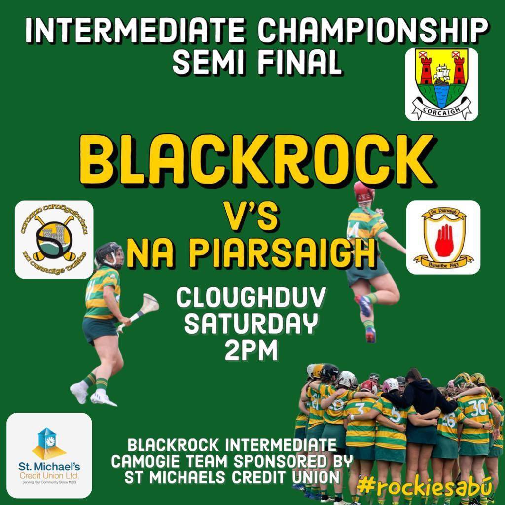 RockiesCork's tweet image. Massive game coming up this Saturday for @RockiesCamogie when they take on @NAPLadiesGaa in the Semi Final of the Intermediate Championship. 

Let’s get out to Cloughduv to support the girls!!! #RockiesAbú 💚💛
