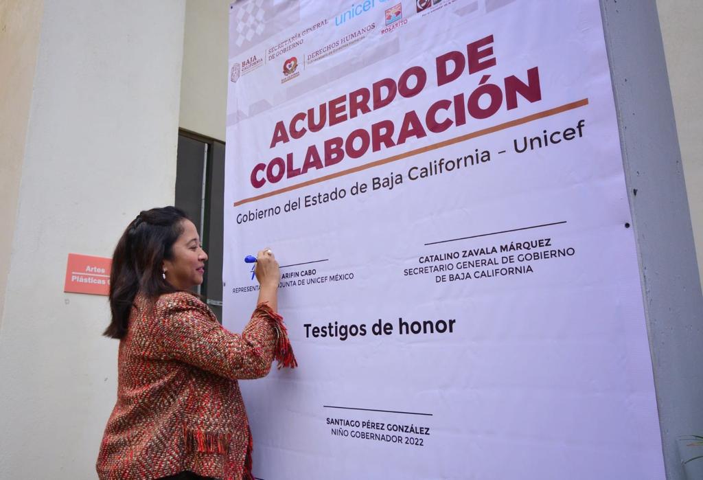 En 2019, UNICEF abrió su oficina en Baja California para la protección de la niñez y adolescencia en el estado.
Ayer se formalizó el acuerdo de colaboración con <a href="/BCGobierno/">BC GOBIERNO</a> en el que se establece el compromiso para coordinar esfuerzos en beneficio de las infancias y sus familias.