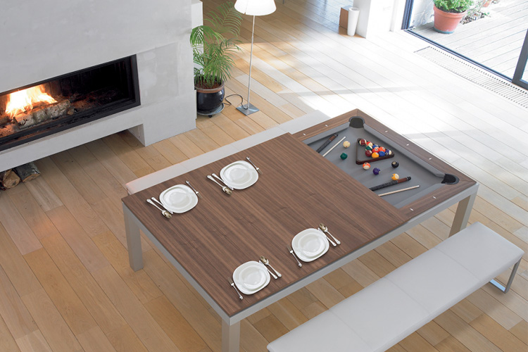 Form + Function 😍 Aramith has been killing it with their Fusion tables. Dinner at 6, cue sports at 8 🎱