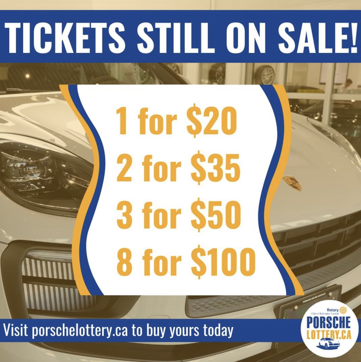 Tickets 🎟 are $20 👉🏼 PorscheLottery.ca 

#toronto #ontario #canada #pmhlotto #lottery #blogto #torontolife #rotary #rotarycanada #LottoMax #lotto649 #olg #realtor #markham #hamilton #Brampton #CTVTweets #cbc #cp24 #rotarian #fundraiser #fundraiser #