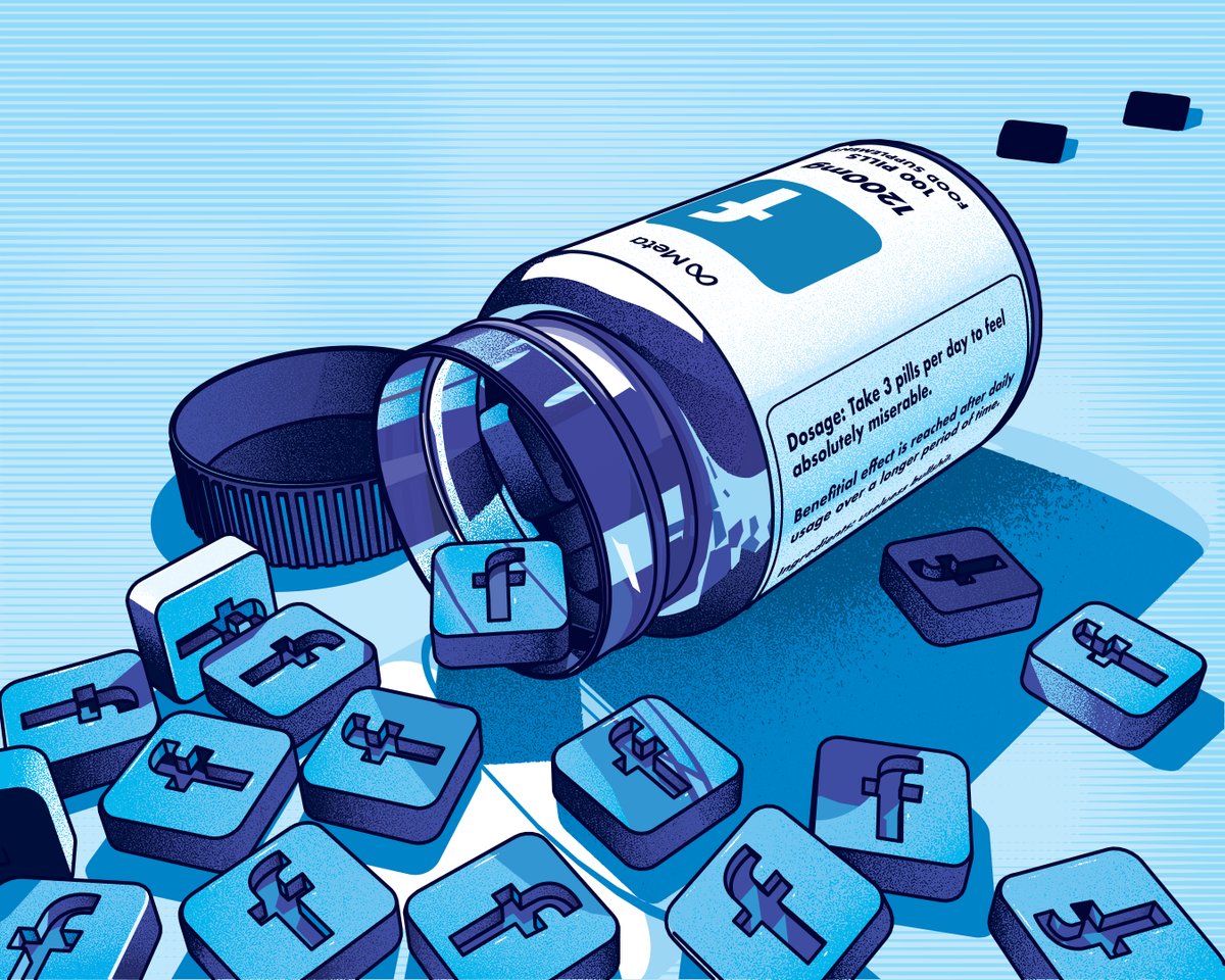 Take one 1200mg Facebook capsule each day to feel absolutely miserable!