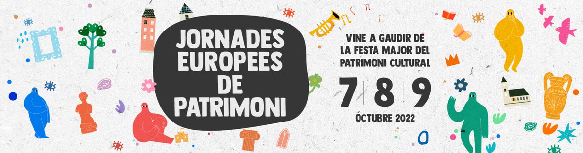 📣Del 07/10 al 09/10 se celebren les #JornadesEuropeesPatrimoni sota el lema "Un patrimoni sostenible".

🔎Dona una ullada a les propostes arreu de Catalunya per gaudir del patrimoni cultural: portes obertes, visites guiades, tallers familiars...tuit.cat/MV7Kd

#JEP2022