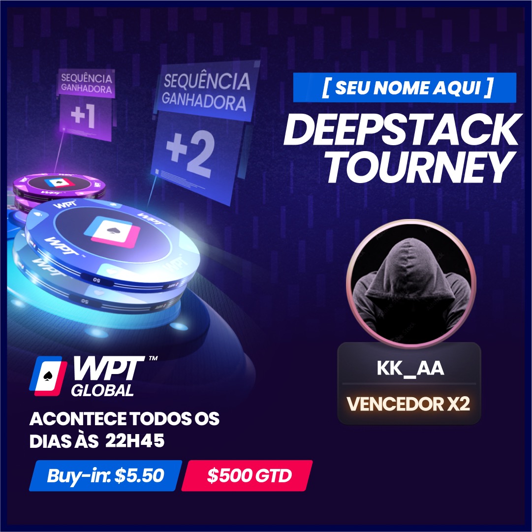 wptbrasil's tweet photo. Já imaginou disputar um torneio de poker que leva o seu nome? Agora isso é possível em nosso app!

As disputas acontecem diariamente, sempre às 22h45 (horário de Brasília), e tem premiação garantida de US$ 500. Já o buy-in é de apenas US$ 5,50.

https://t.co/1ahxY51IkH https://t.co/RzNyYlEdzX