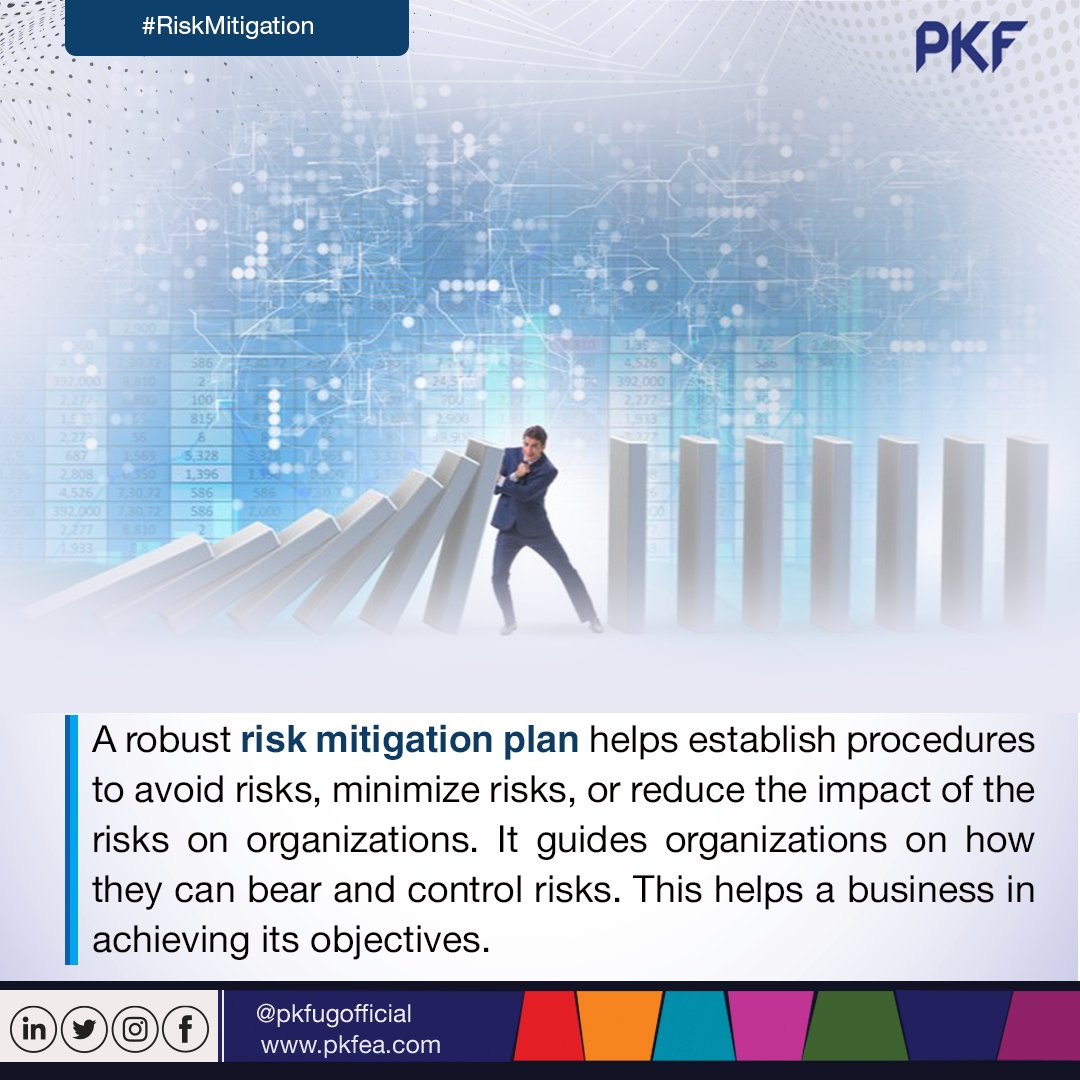 pkfugofficial's tweet photo. Businesses face many risks, therefore risk Mitigation and management should be a central part of any business' strategic management. This helps business owners to identify and address the risks facing their businesses.#ConsultTheExpertsToday https://t.co/oOgq1iWxCD