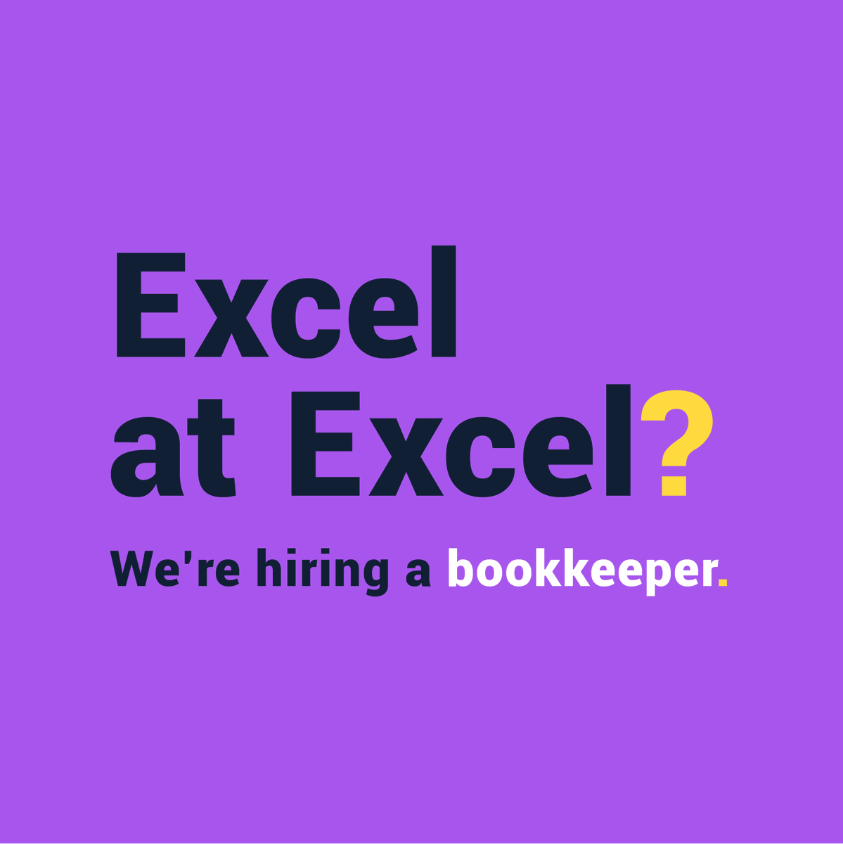 Are you a sultan of spreadsheets? Do you, uh, excel at Excel? We’re looking for a part-time bookkeeper to keep our finances humming right along. truthl.ink/hiringbookkeep… #hiring #bookkeeping