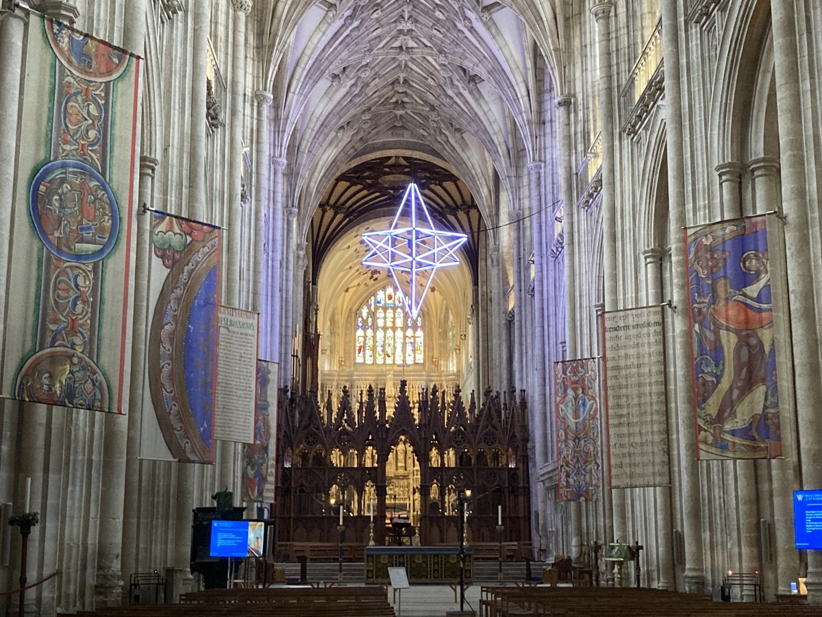 drajrichardson's tweet photo. Thanks @EmmaBourner @WinCathedral for hosting our @UOW_IoE #PGCE #Humanities #RE trainees this morning, where we thought about Christian places of worship as educational spaces. We saw the 'Light of Hope' installation, visited the crypt &amp; Jane Austen's grave... https://t.co/r4JcqsZmv9