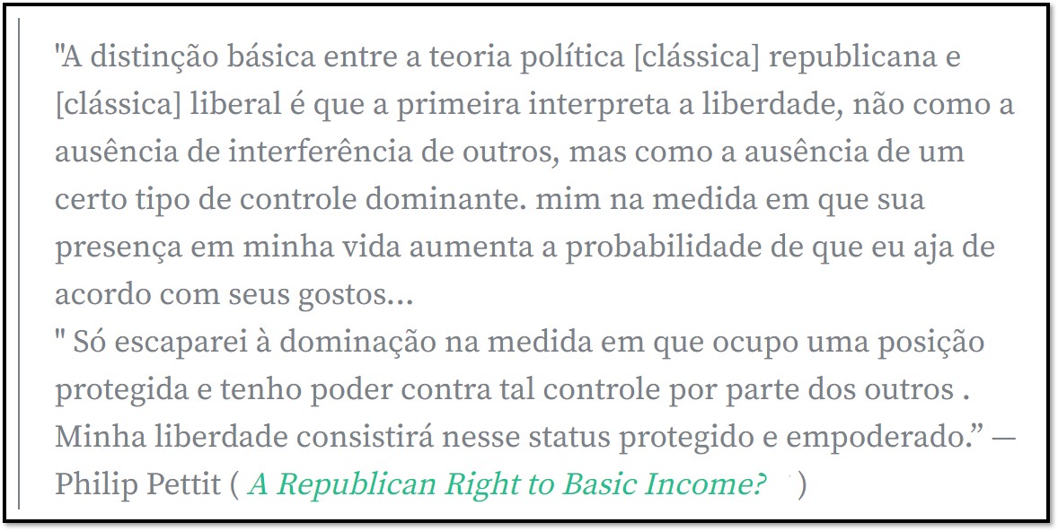 Liberdade:
Ausência de interferência ou ausência de controle?