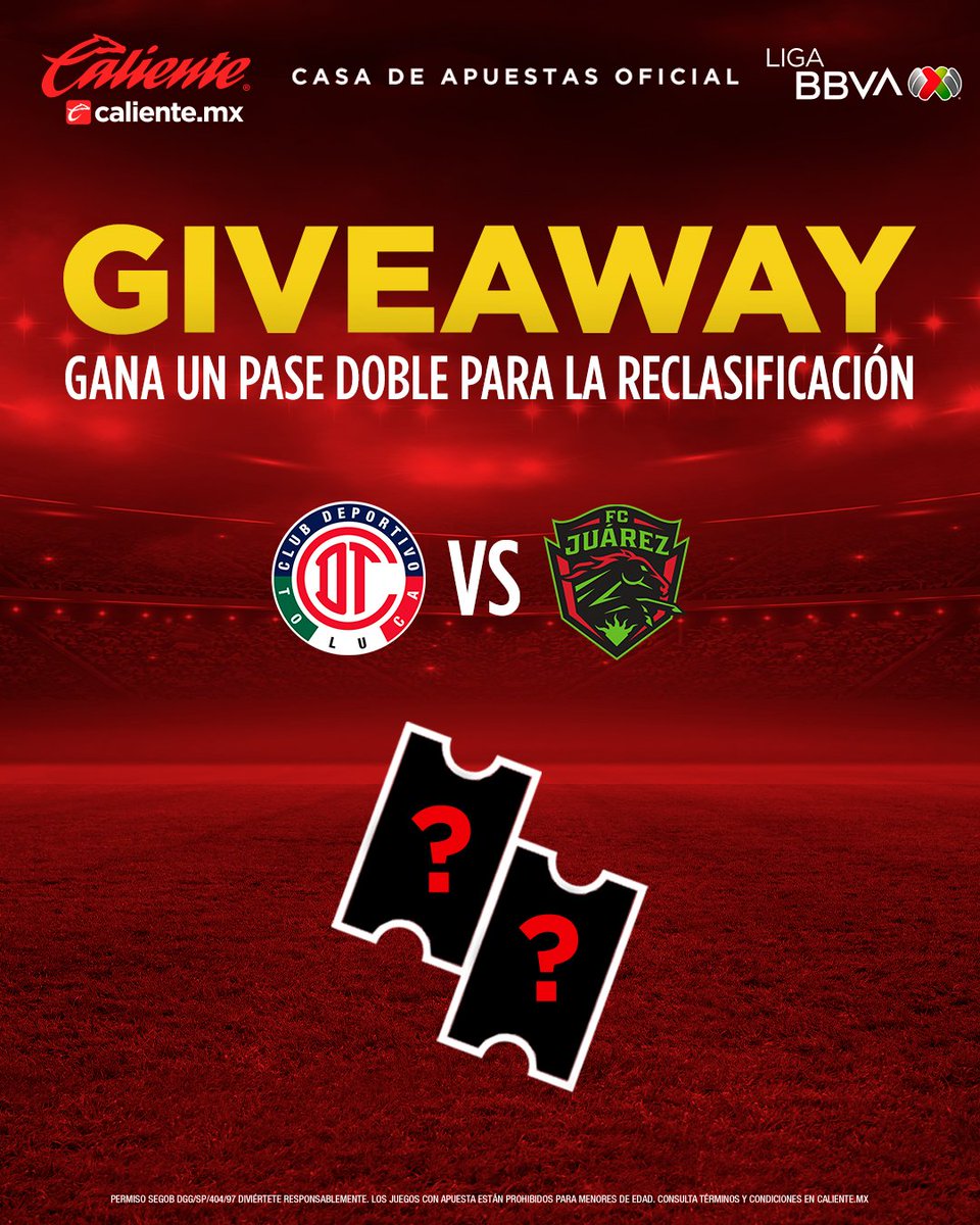 🚨👹 GIVEAWAY DIABLO 👹🚨 ¡Participa por UN PASE DOBLE junto a @calientesports para asistir al partido de Reclasificación! Sigue los pasos y participa. 🏟 1️⃣Dale RT y ❤️ 2️⃣Sigue a @calientesports en TW e IG 📲 instagram.com/caliente_sport… 3️⃣ Comenta el HT #MásAcciónMásDiversión🔥