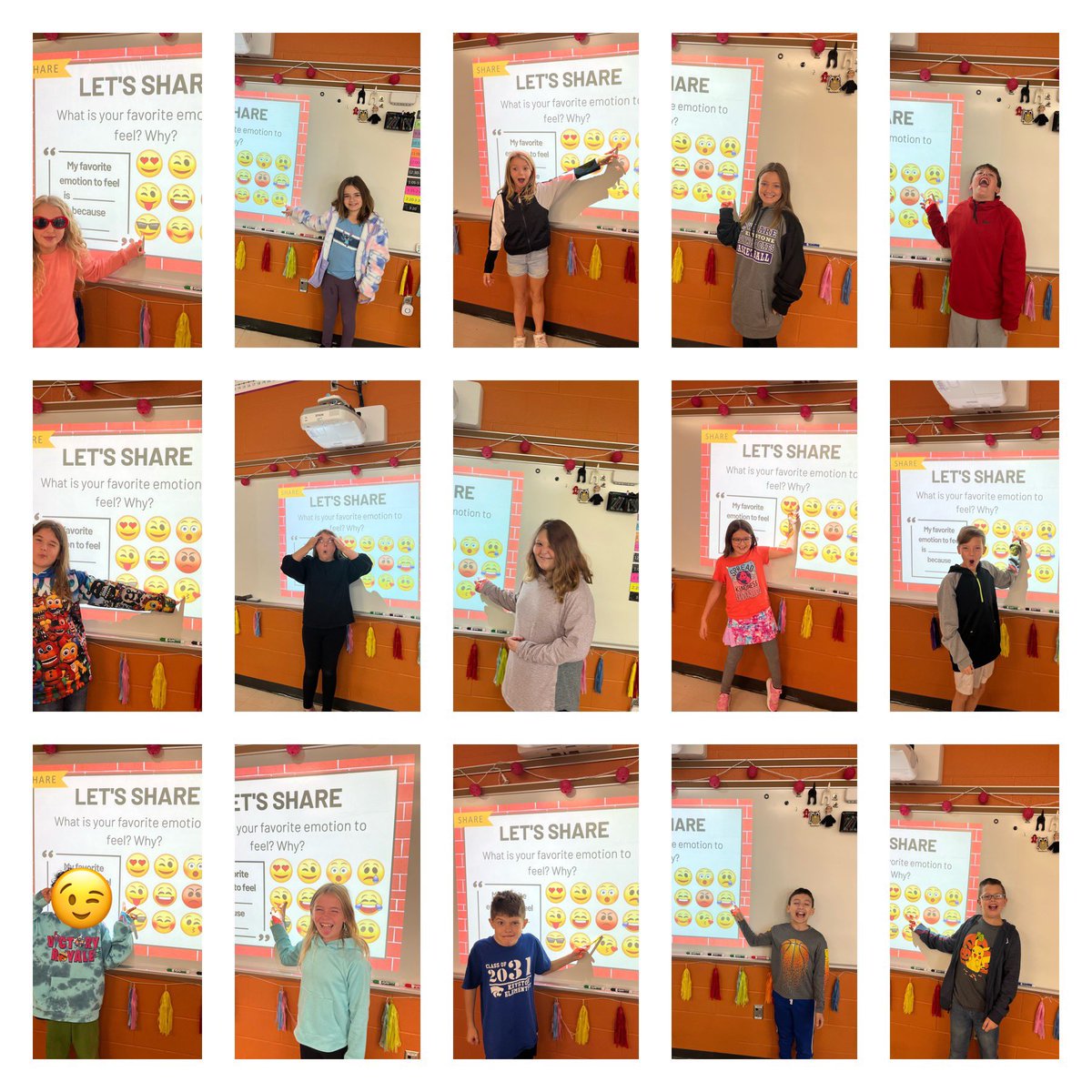 What’s your favorite emotion to feel and why? Point to the emoji and make that face. The 😎😍😆🤪are always the popular vote 👌🏻 #morningmeeting #keystonepride