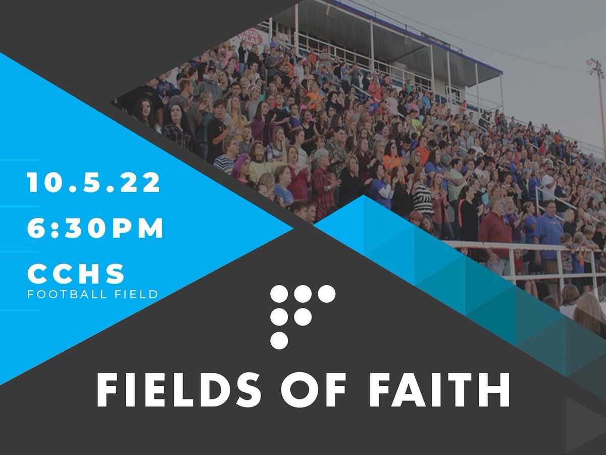 bmiracle16's tweet photo. The stage is set. The field is ready. All we need is you.

Tonight is the night! Come join us for our 12th annual Campbell County Fields of Faith!

📍Campbell Co. HS football field
⌚️ 6:30pm
@CC_FOF #ccfof https://t.co/JMt6vbJgrm