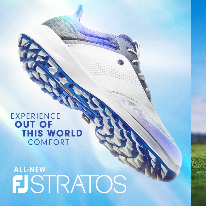 FootJoy's tweet photo. Experience Stratos. ☁️
All-new athletic styling. Reinforced support in the heel. Out-of-this-world comfort.
#FJSTRATOS