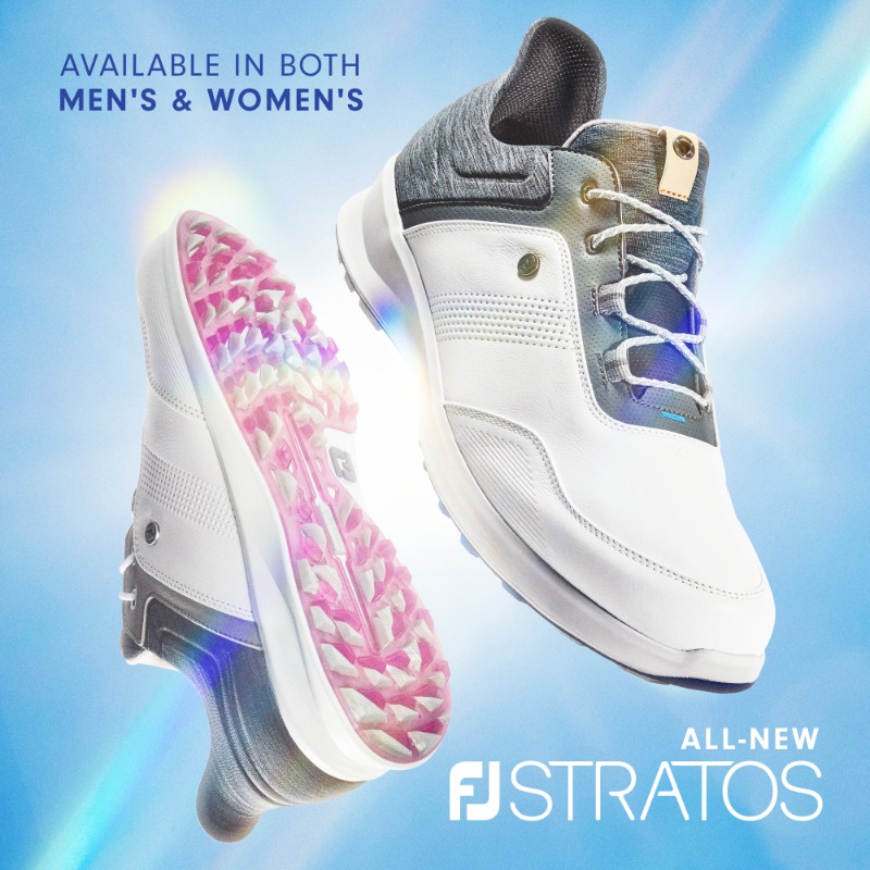 FootJoy's tweet photo. Experience Stratos. ☁️
All-new athletic styling. Reinforced support in the heel. Out-of-this-world comfort.
#FJSTRATOS