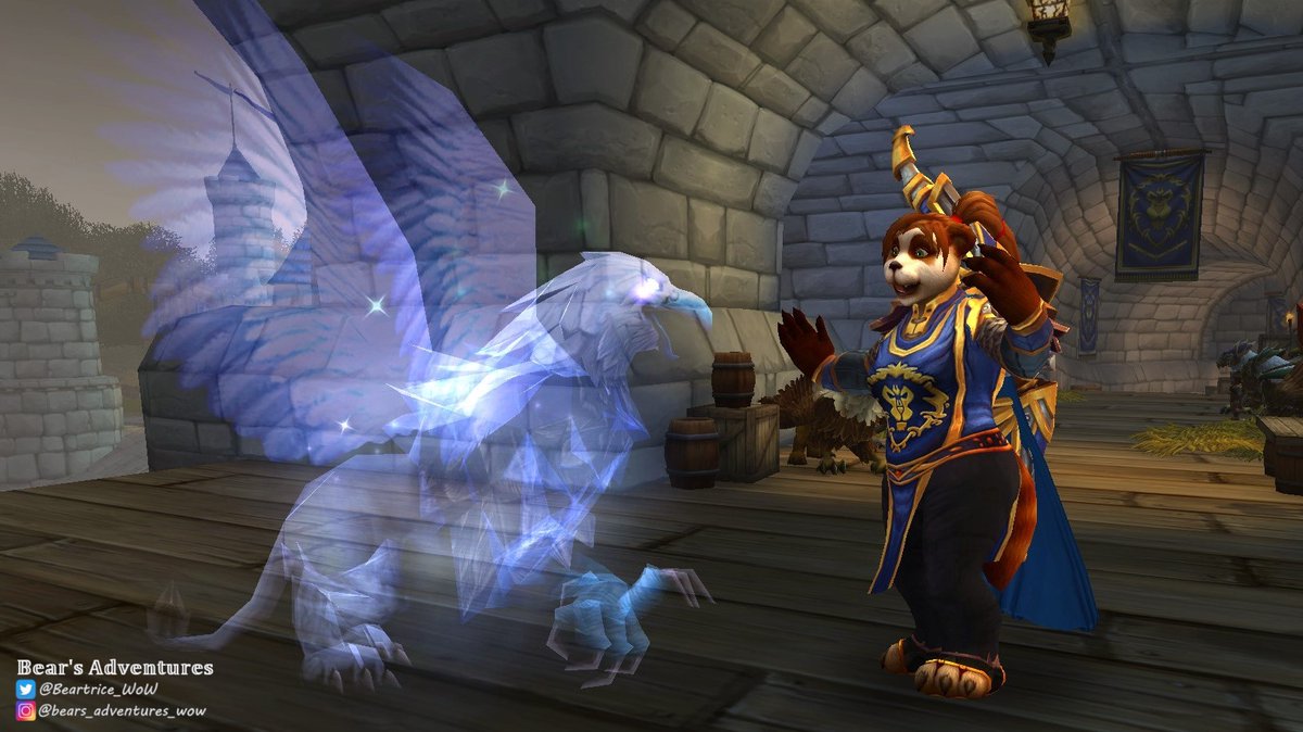 Beartrice_WoW's tweet photo. Today, Bear realised she could tame a spectral gryphon BM hunter pet! Everyone, meet Sparrow! π
If you want one for yourself, click a small feather in the hay beside the #Stormwind flight master
#WorldofWarcraft #WoW #Warcraft #WoWShare #NarcissusAddon #warcraftpets #Wowhunter https://t.co/GBXqNuJ4Ha