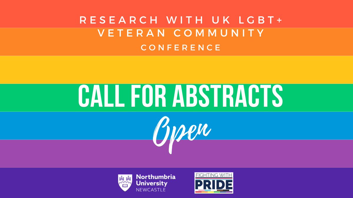 Northern Hub for Military Research (@northern_hub) on Twitter photo We are seeking submissions for oral and poster presentations for our conference on research with the UK #LGBT+ #veteran community!
We are hosting the conference at
<a href="/NorthumbriaUni/">Northumbria Uni</a> in partnership with <a href="/fightingwpride/">Fighting With Pride</a>
Find out more information here👉 northumbria.ac.uk/business-servi… We are seeking submissions for oral and poster presentations for our conference on research with the UK #LGBT+ #veteran community!
We are hosting the conference at
<a href="/NorthumbriaUni/">Northumbria Uni</a> in partnership with <a href="/fightingwpride/">Fighting With Pride</a>
Find out more information here👉 northumbria.ac.uk/business-servi…