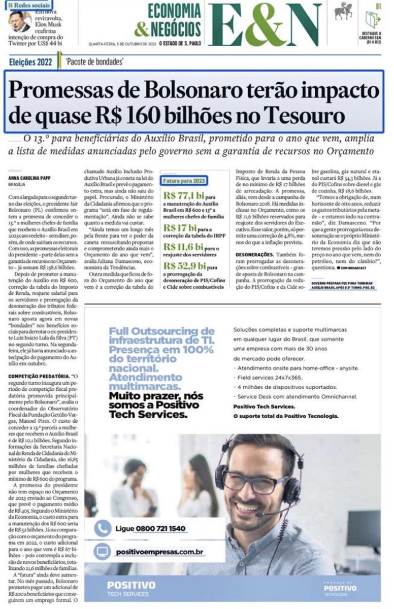 traumann's tweet photo. Aos que reclamam que Lula “está pedindo um cheque em branco”, um aviso: parece que do outro lado estão distribuindo cheques sem fundo https://t.co/QBsVsKFoPH