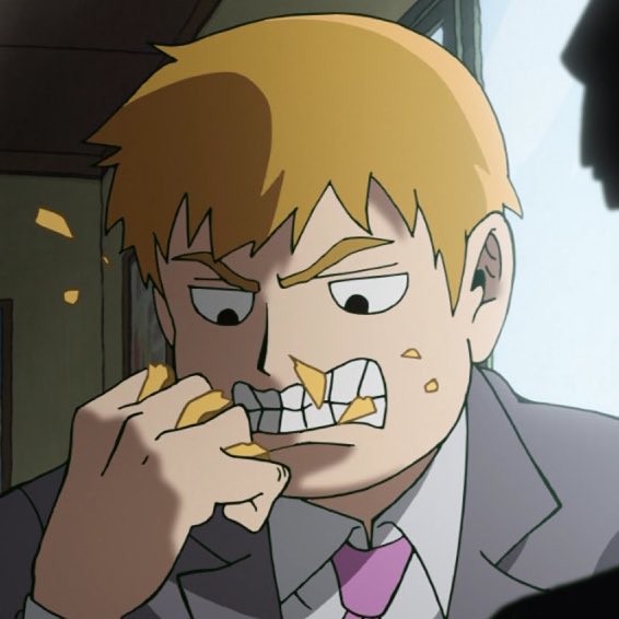 cherrymoped's tweet photo. why does reigen always eat his food in the most disgusting atrocious slobbish way https://t.co/Ap6eQ5hUPH
