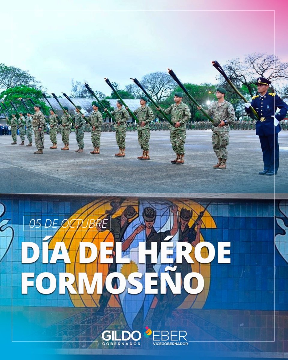 ebersolisfsa's tweet photo. #05DeOct | DÍA DEL HÉROE FORMOSEÑO💙
A 47 años de aquel 5 de octubre de 1975, recordamos a nuestros héroes formoseños, soldados y policía que dieron ejemplo de entrega y lealtad en el cumplimiento de su deber y en defensa de la Constitución Nacional y https://t.co/TiW1JQaXZM