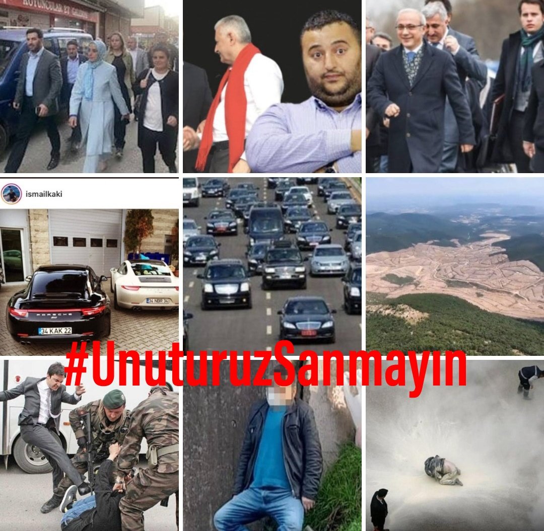 "Çocuklarım aç" diye kendini yakan Adem'i, eline aş,iş yazıp intihar eden Metin'i, madenciyi tekmeleyen Yusuf'u, devleti dolandıran Ruhsar'ı, Erzurumlu Zehra'yı, Ali İsmail'i Korkmaz'ı,ülkeye doldurulan milyonlarca sığınmacıyı, kadın cinayetlerini, 
#UnuturuzSanmayın