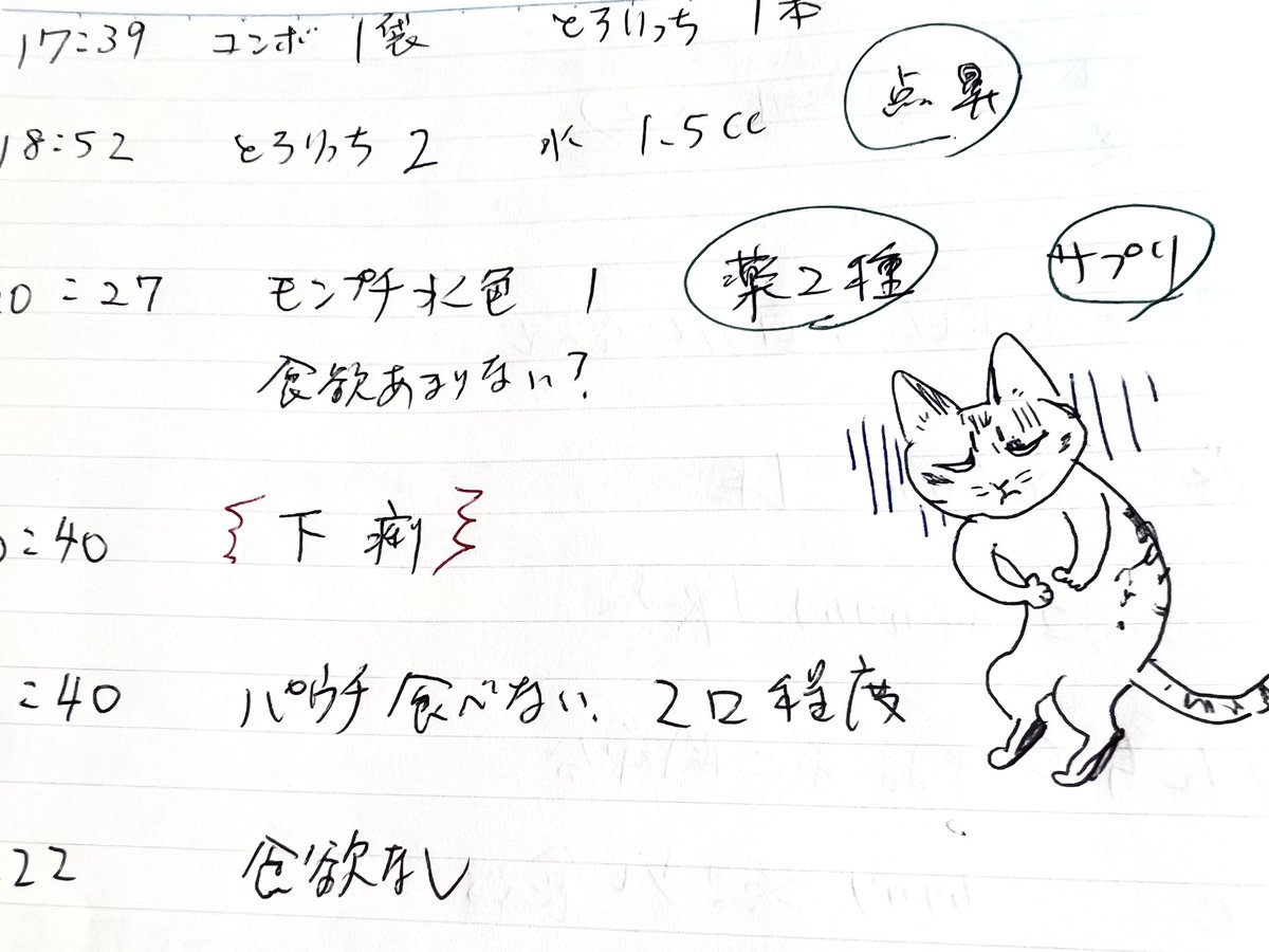 実際の介護記録 
