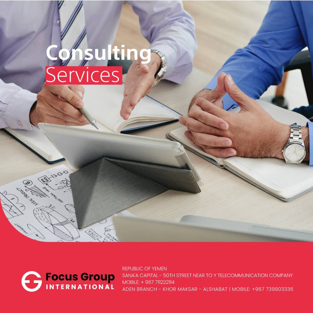 FocusGIcom's tweet photo. Consulting Services
Focus Group International provides a wide range of consulting services based on its knowledge and partnership with internationally recognized consultants and partners
#Focus_Group
#International https://t.co/eb9Wl91qri