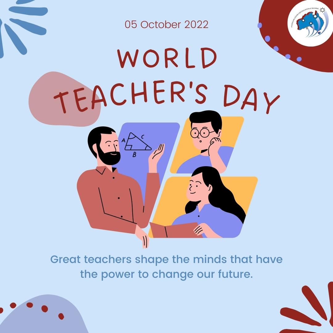 ACETGlobal's tweet photo. Happy World Teachers' Day! ACET Global recognizes and truly appreciates the commitment and talent of our trainers and mentors!

#WorldTeachersDay #worldteachersday2022 #acetglobal #Global #teachersareheroes https://t.co/Vyy9O8CAXV