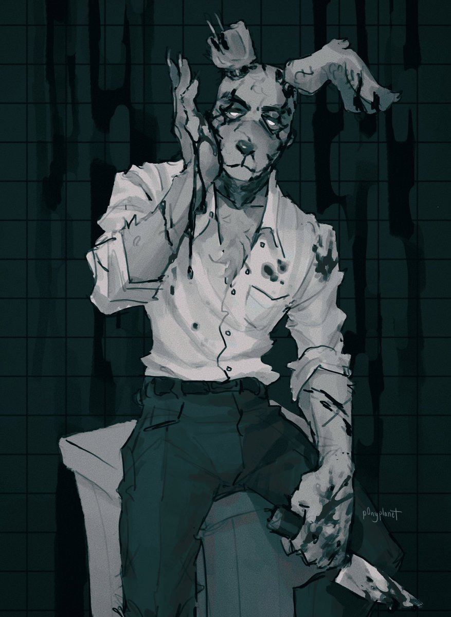 p0nyplanet's tweet photo. uh oh… 😰 #springtrap #fnaf #fnaffanart https://t.co/j4Rh7UtZCT
