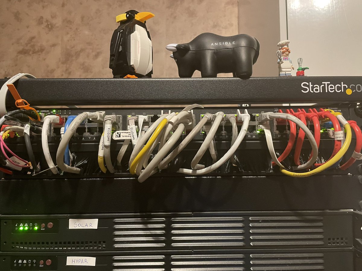 tnorlin's tweet image. Apparently there is never enough cables in my tiny home lab/infra #linux #illumos #needsfourmore #homelab