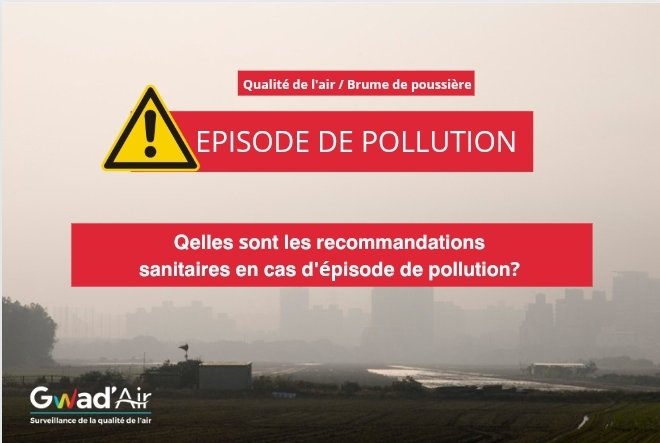 GWADAIR971's tweet photo. Quelles sont les recommandations sanitaires en cas d'épisode de pollution? #brumedesable
👉 lire : https://t.co/Fg83S2tyjB
#pollution #qualitédelair #environnement #santé https://t.co/mgg0uzom3y