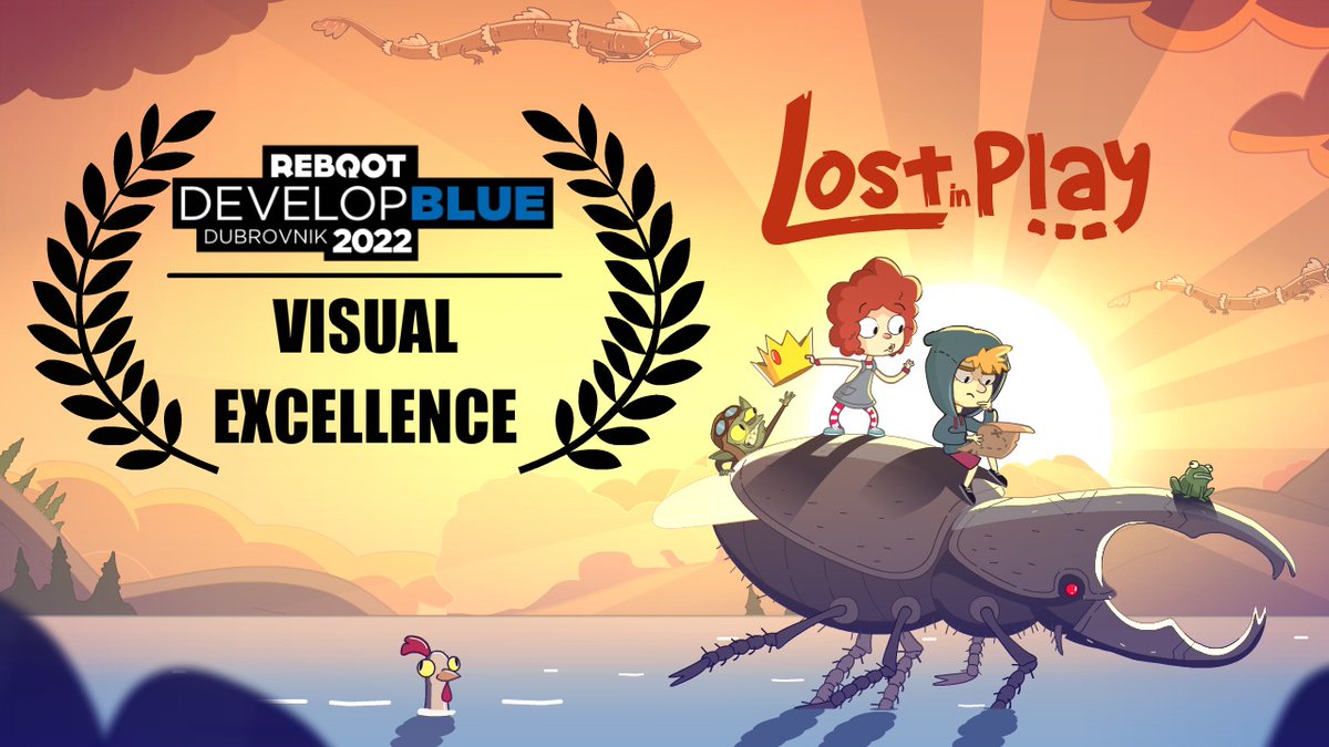 Lost in Play won the Visual Excellence award at @RebootDevelop !!! 🥲🙏 #madewithunity #indiedev