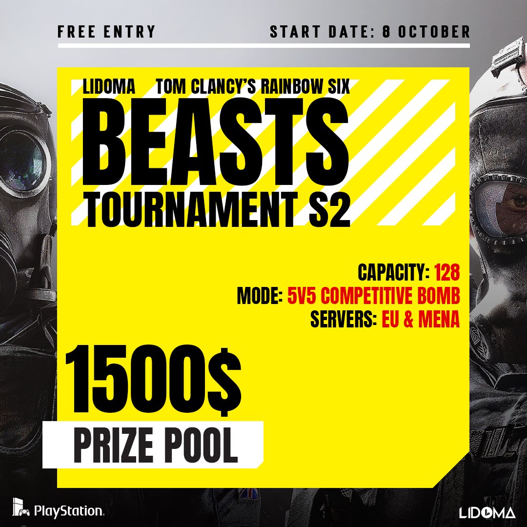 lidomacom's tweet photo. Are you ready for our next R6 console Tournament?
Participate and Enjoy your game
⁉️Read this thread for more information⁉️ https://t.co/BFnYFknEnu