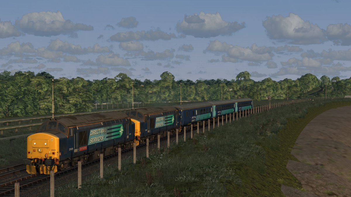 BenBroomfield_'s tweet photo. The Wherry Line Tractors!
Been thundering about the gorgeous Wherry Lines this week on a mix of summer Saturday jaunts, to late night PLPR testing!
#trainsimulator #train #simulator #railway #rail #ap #wherrylines #class37 #loco #trains #trainsim https://t.co/FWd6dCpYnF