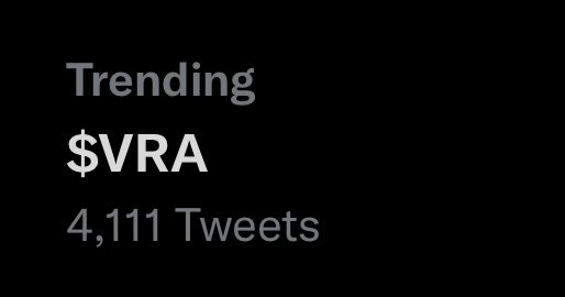 $VRA Trending… Anyone else love seeing this? 🚀🔥📈😎