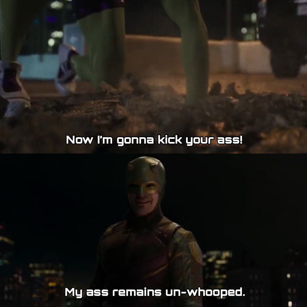 CS11__'s tweet image. - Person who’s never read a single Daredevil comic in their life 

“the MCU ruined Daredevil, They made him a joke”