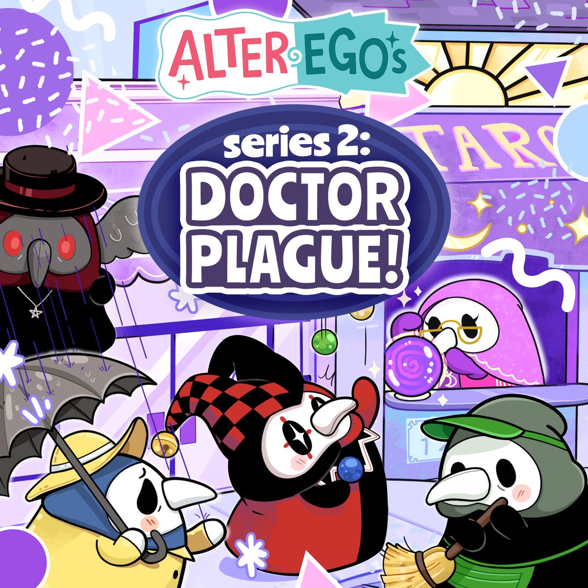 squishable's tweet image. They're heeeere! Introducing our second round of Alter Ego Squishables!! From the Mysterious world of Doctor Plague comes their little siblings; Demon, Rainy, Barista, Jester, and Fortune Teller! 😈☔️☕️🤡🔮

💜Shop 'em here: squishable.com/category/alter… 💜