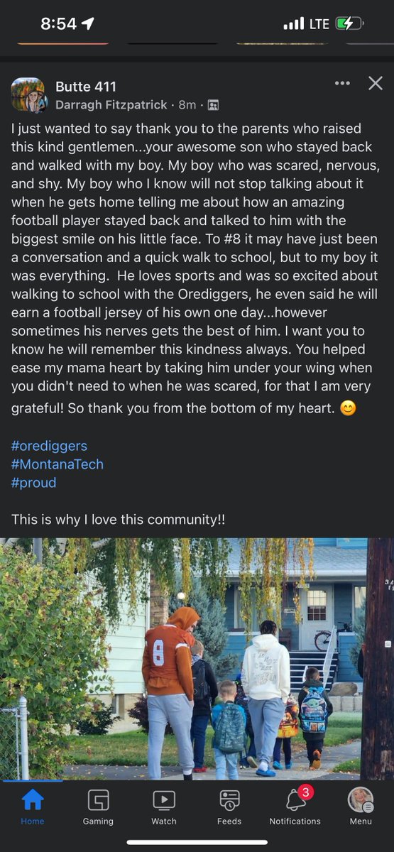 MonTechFootball's tweet photo. This is what it is all about! 
Great job Jet! Very proud of you! 
Tremendous experience today on Walk to School Day!
#Family
#Community
#WalktoSchoolDay https://t.co/YQhH65HOpM