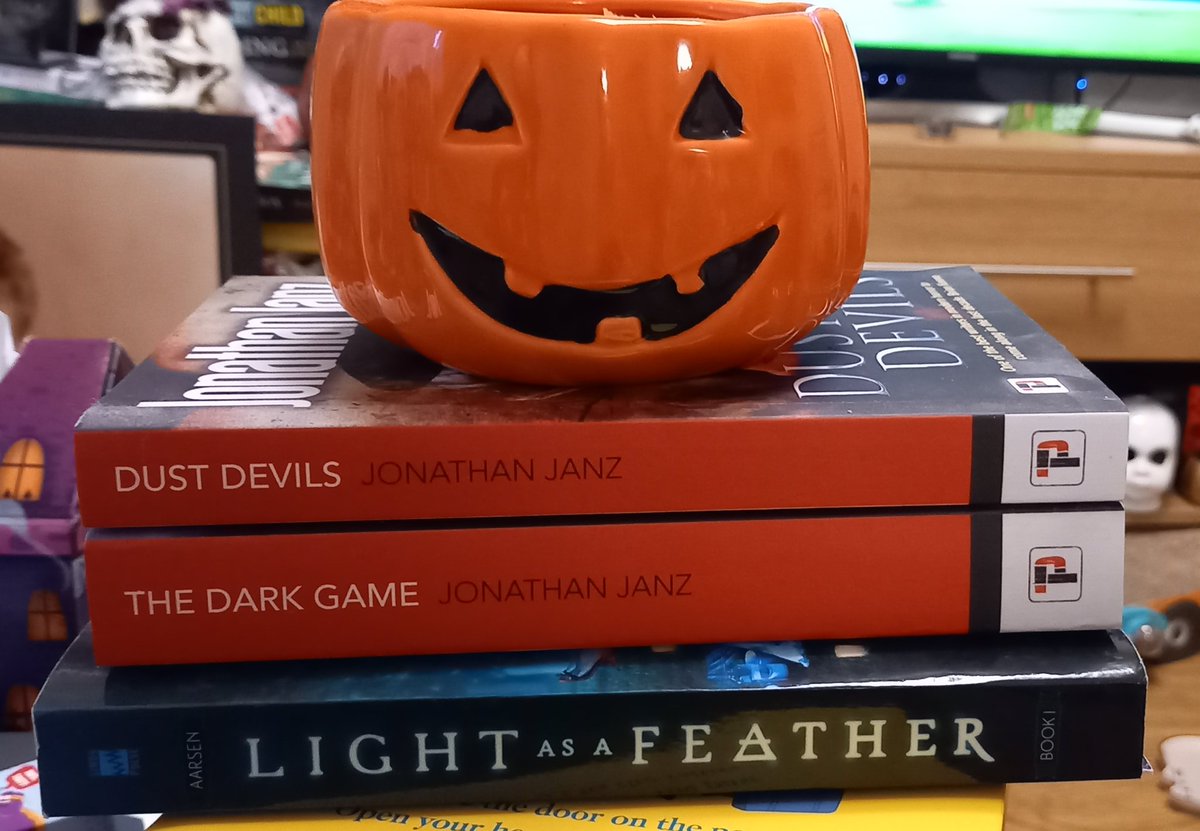smbslt's tweet image. #booktwt which #book to read next guys. Al post their blurbs in comments xxx #bookhelp #spooky #spookymonth #spookyreads #dustdevils & #TheDarkGame are both #JonathanJanz the other is #Lightasafeather #ZoeAarsen xxx