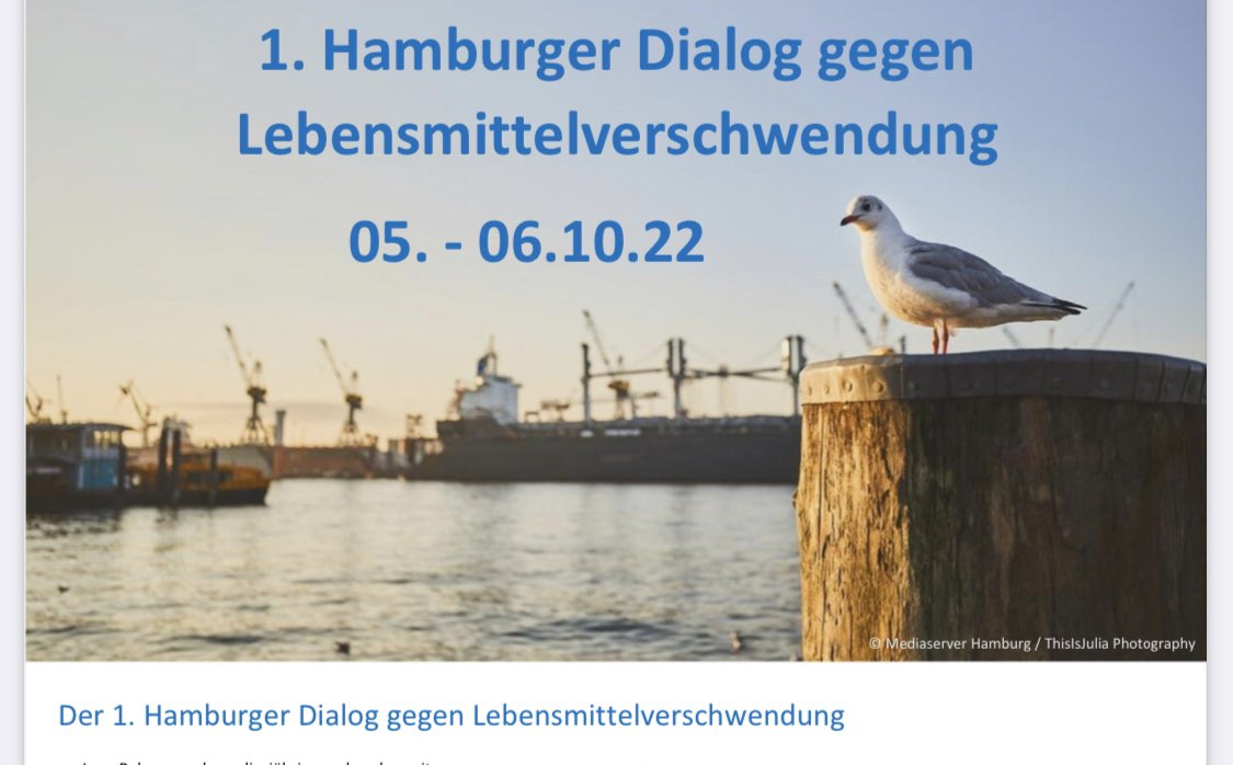 Heute fand in #Hamburg Tag 1 des Hamburger Dialog gegen #Lebensmittelverschwendung statt. Wir haben spannende Vorträge rund ums Thema #Lebensmittelrecht gehört und am Ende war unser Vorstand Frank Teil der Podiumsdiskussion. Fazit: es muss noch viel geschehen. <a href="/FoodsharingDE/">foodsharing - dieser Kanal ist nicht mehr aktiv!</a>